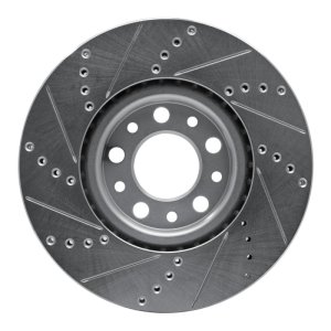 Chrysler 200 Brake Rotor (1) - Front Right - R1 Concepts - Drilled & Slotted - Silver - `13-`23